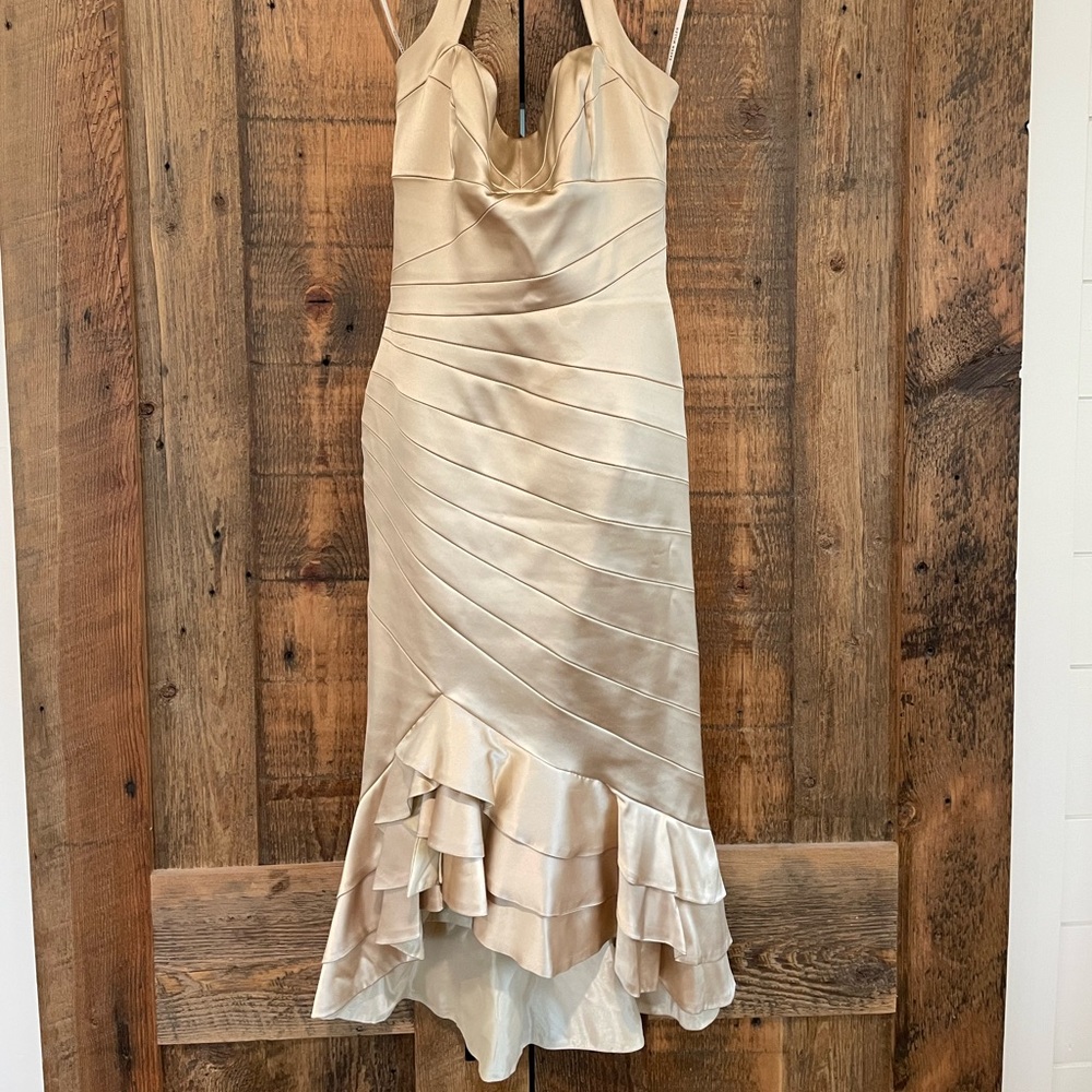 Karen Millen England Gold Satin Gown